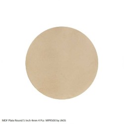 MDF Plate Round 5 inch 4mm 2 Pc MPR500 by JAGS