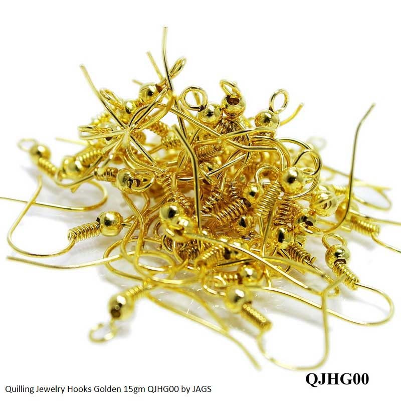 Quilling Jewellery Hooks Golden 15gm QJHG00 by JAGS