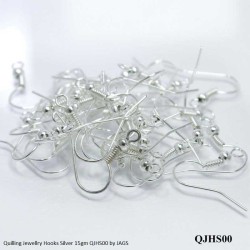 Quilling Jewellery Hooks Silver 15gm QJHS00 by JAGS