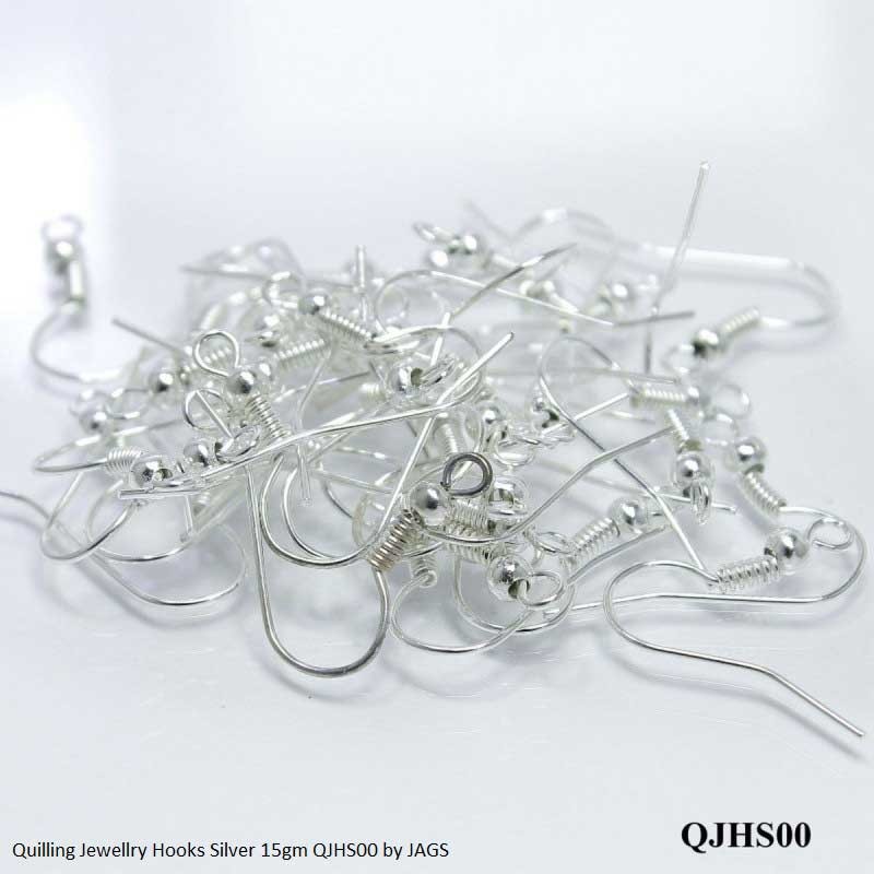 Quilling Jewellery Hooks Silver 15gm QJHS00 by JAGS