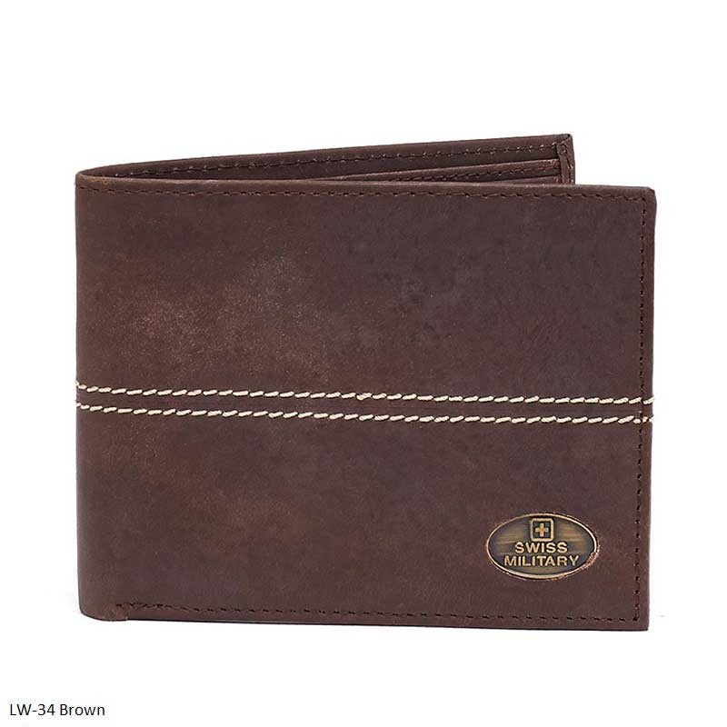 Swiss Military LW-34 Leather and Brown Wallet