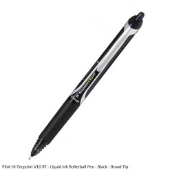 Pilot Hi-Tecpoint V10 RT - Liquid Ink Rollerball Pen Broad Tip