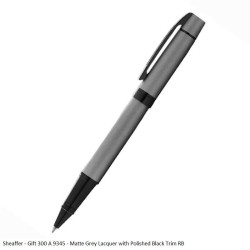 Sheaffer - Gift 300 A 9345 - Matte Grey Lacquer with Polished Black Trim Rollerball Pen