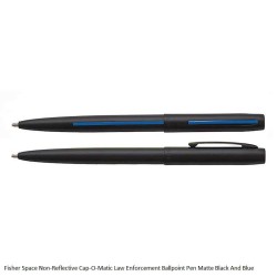 Fisher Space Non-Reflective Cap-O-Matic Conservation Ballpoint Pen Matte Black And Blue