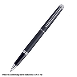 Waterman Hemisphere Matte Black Chrome Trim Roller Ball Pen