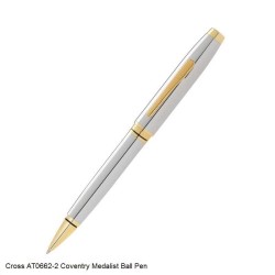 Cross AT0662-2 Coventry Polished Chrome with Gone Trim Ballpoint Pen