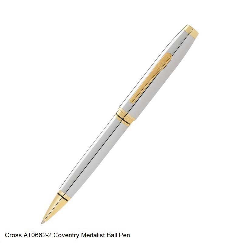 Cross Coventry Polished Chrome with Gone Trim Ballpoint Pen AT0662-2