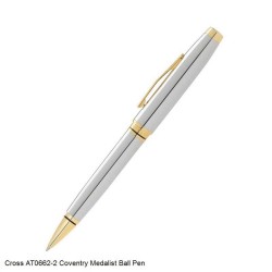 Cross AT0662-2 Coventry Polished Chrome with Gone Trim Ballpoint Pen