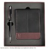 Elan EGS-6054-BL - RFID Black Bifold Zipper Coin Wallet & Pen Gift Set + Pen