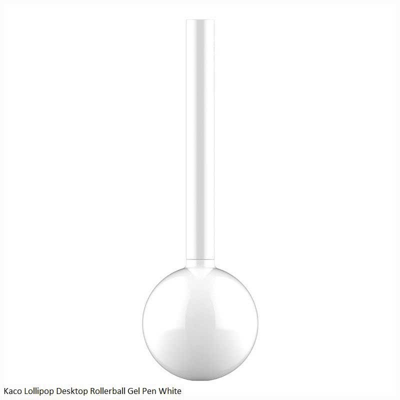 Kaco Lollipop Desktop White Body Gel Pen Black Ink