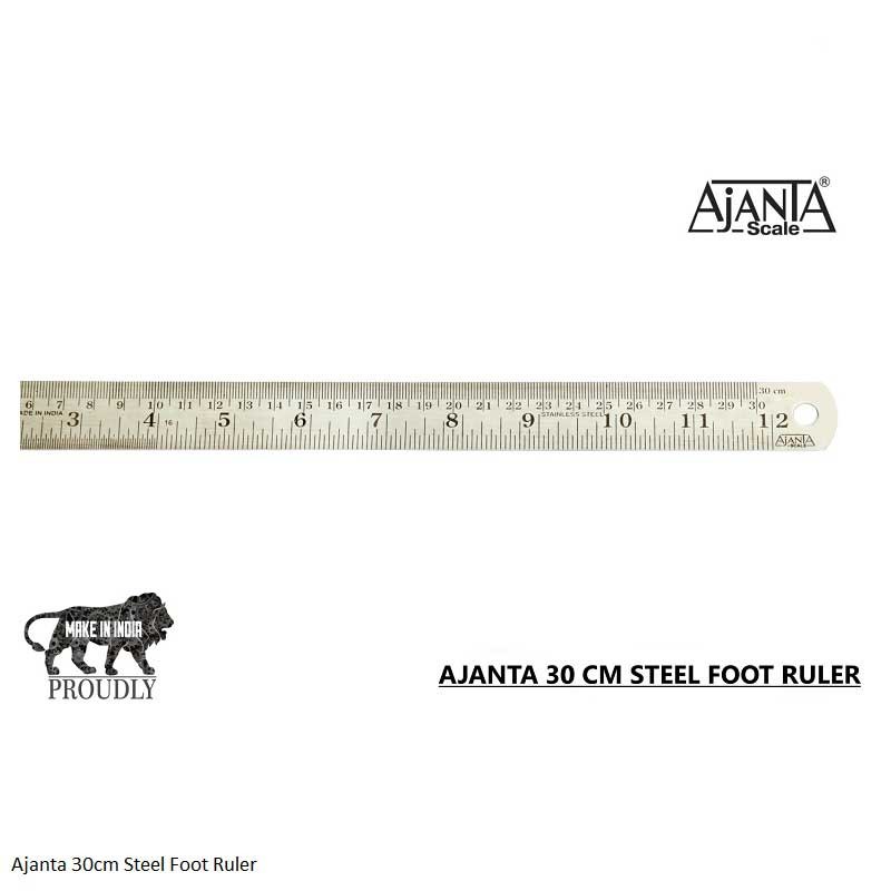 Ajanta 30cm Steel Foot Ruler