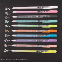 Sakura Gelly Roll Souffle Set of 10 Assorted Colors Gel Pen