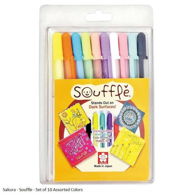 Sakura Gelly Roll Souffle Set of 10 Assorted Colors Gel Pen