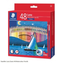Staedtler Luna Classic 48 Watercolour Pencils 137 10 C48 + Lumograph 100