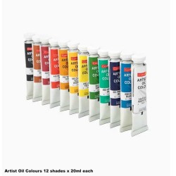 Camel Artist Oil Colours 12 shades x 20ml each