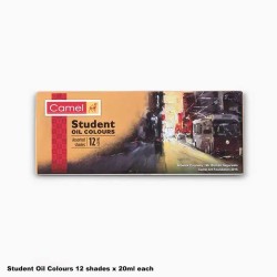 Camel Student Oil Colours 12 shades x 20ml each