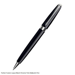 Parker Fusion Laque Black Chrome Trim Ballpoint Pen