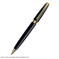 Parker Fusion Laque Black Gold Trim Ballpoint Pen