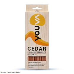 Navneet Youva Cedar Pencil with Eraser Tip High Quality Pencil Pack of 10