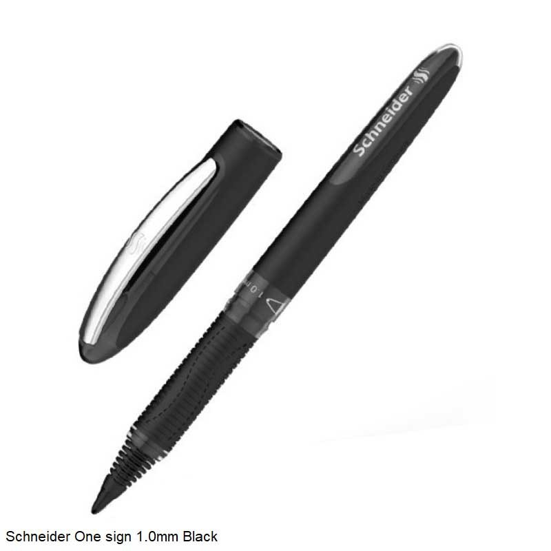 The Schneider One Business rollerball pen features a 0.6mm tip size  Color Black