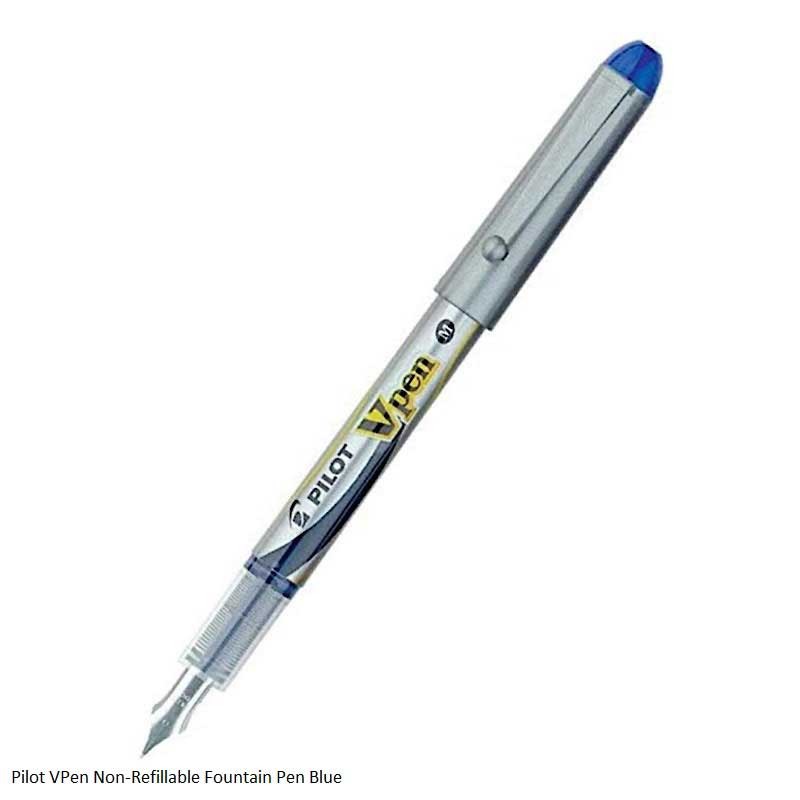 Pilot Vpen SVP-4M Non-refillable Fountain Pen Medium Point ink Colour Black and Blue