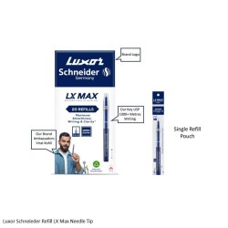 Luxor Schneider LX Max Refill Needle Point in Black and Blue