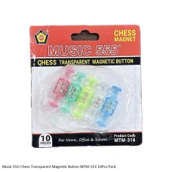 Music 555 Chess Transparent Magnetic Button MTM-314 10Pcs Pack