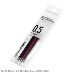 Kaco Refill 0.5mm 4in1 - Black, Blue, Green and Red Ink 1Each