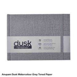 Dusk Watercolour Grey Toned Paper 225gsm 60pages A6 by Anupam
