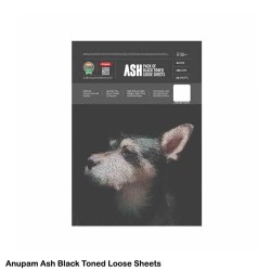 Ash Watercolour Black Toned Paper 180gsm A4 Pack of 10 Loose Sheets by Anupam