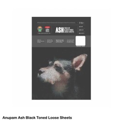 Ash Watercolour Black Toned Paper 180gsm A5 Pack of 40 Loose Sheets by Anupam