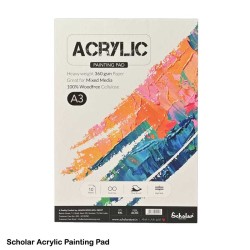 Acrylic Painting Pad 360gsm 10Sheets Pack in A3 by Scholar