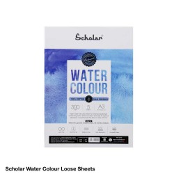 Water Colour Cold Pressed 300gsm 5Sheets Pack in A3 by Scholar