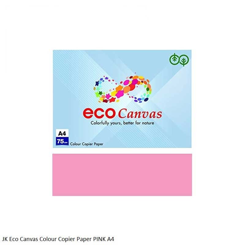 Jk Eco Canvas 75gsm Size A4  Colour Copier Paper in Blue, Green, Pink and Yellow