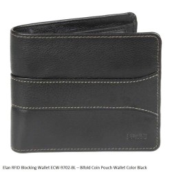 Elan RFID Blocking Wallet ECW-9702 Bifold Coin Pouch Wallet