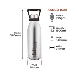 Dubblin Kango 1500 Water Bottle Silver