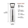 Dubblin Kango 1500 Water Bottle Silver