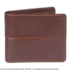 Elan RFID Blocking Wallet ECW-9703 Coin Wallet With Flap
