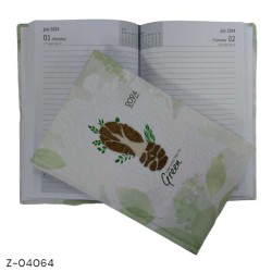 2024 771PP28 Green Steps Theme Diary 1 Date a Page A5 Size