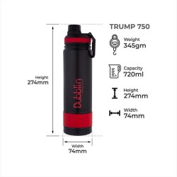 Dubblin Trump 750 Water Bottle Red