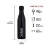 Dubblin Vintage 750 Water Bottle Black