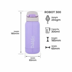 Dubblin Robot 300 Water Bottle Purple