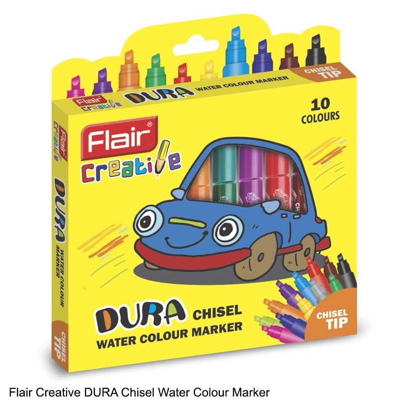 Flair Creative DURA Chisel Water Colour Marker 10 shades