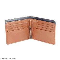 Elan EX-4201 Bifold Card Wallet with Flap and Money Clip