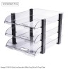Omega 1758/U3 - Executive Office Tray Set of 3 Tray with Plastic Riser Color Clear