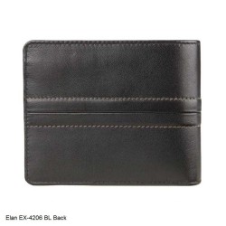 Elan EX-4206 Card Flap Wallet in Black and Brown