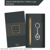 Parker Gift Set - Classic Gold Ballpoint Pen and Parker Logo Key Chain