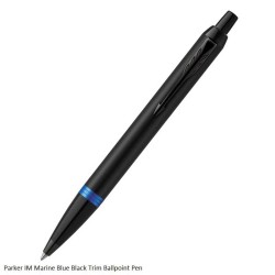 Parker IM Marine Blue Black Trim Ballpoint Pen