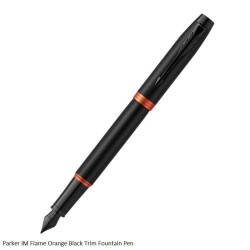 Parker IM Flame Orange Black Trim Fountain Pen
