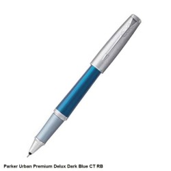 Parker Urban Premium Deluxe Dark Blue Chrome Trim Rollerball Pen